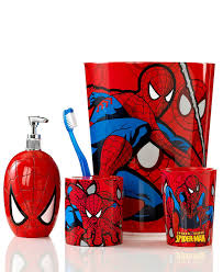 Marvel Bath Accessories Spiderman Sense Collection Bathroom Accessories Bed Bath Macy S Kids Bathroom Accessories Spiderman Room Spiderman Bedroom