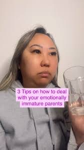 Navigating relationships with emotionally immature parents can be  challenging, but prioritizing your emotional well-being is essential. ,  Here are three tips to help you:, 1️⃣ Limit Reactivity