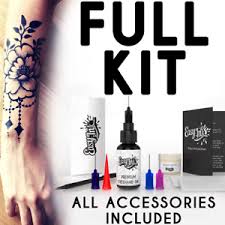 Heavy ink lettering tattoo preparing work for my big friend bro do not dm for appointments #notforall. Easy Ink Freehand Temporary Tattoo Ink Kit Super Dark Ink Pure Jagua Not Henna Ebay