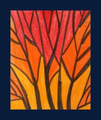 Analogous Color Tree Scapes Art Lessons Fall Art Projects Elementary Art