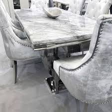 Black And Grey Kitchen Table Set Our Grey Arianna Marble Dining Table Delivery Available Instore And Online To Order Marble Dini Dining Table Marble Dining Room Table Marble Marble Dining