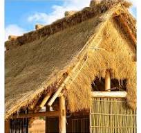 Durable Tiki Huts Fireproof Synthetic Tropical Palm Leaf Thatch Roofing  Tiles For Zoos And Resort