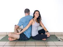 With the exception of paschimottanasana, do each pose in this sequence for five breaths on each side. Couples Yoga Poses 23 Easy Medium Hard Yoga Poses For Two People