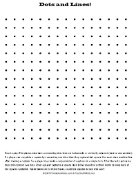 Blank Printable Dots And Lines Pencil Game Free Games For Kids Games For Kids Classroom Quiet Games