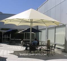 Umbrella source's fiberglass umbrellas are very conducive in high wind areas because they are flexible and we had a pretty severe storm recently that toppled some large trees nearby, he said. Patio Shade Umbrellas Commercial Norcal Giant Permanent