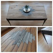 Coffee Table With A Fun Navajo Design Using 4x4 S And Steel Tapered Legs Diy Dining Room Table Decorating Coffee Tables Diy Dining Room