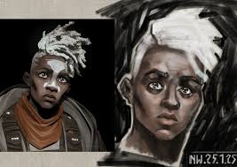 Meeting with Strider in Bree artwork by Anke Eissmann