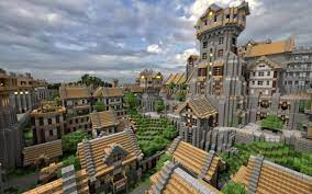 The plains villages, flower fields, and snowy mountains do not always spawn next to each other. Build Minecraft Village 970x606 Wallpaper Teahub Io