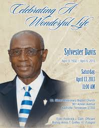 Bro. Davis Funeral Progam