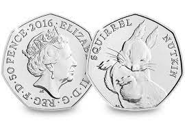 2018 & 2019 paddington 50p set. 2016 Uk Squirrel Nutkin Certified Bu 50p