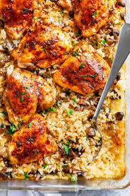 This Easy Chicken And Rice Bake Is A Dinner Winner Baked Boneless Chicken Recipes Oven Baked Chicken Thighs Chicken Thights Recipes