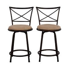 Costway bar stools set of 4, 360 degree swivel, 30 seat height bar stools, with leather padded seat bistro dining kitchen pub metal vintage chairs (set of 4) 4.3 out of 5 stars 1,293 $409.99 $ 409. 71 Off Big Lots Big Lots Tan Cushioned Swivel Barstools Chairs