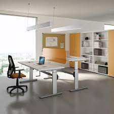 New Rossana Mod Gp Operative Line With Melamine 30 Mm Depth Tops And Metallic T Legs Cablable Both Horizontal And Vertical Scrivania Alluminio Struttura