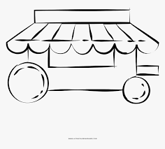 Children's coloring pages for boys and girls. Food Cart Coloring Page Hd Png Download Kindpng