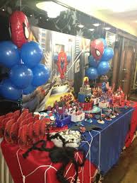 Really Really Like This Ones Set Up Spiderman Birthday Party Spiderman Birthday Spiderman Party