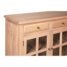Great savings & free delivery / collection on many items. Brisbane 4 Doors 4 Drawers Sideboard Oak Wood Glass Brown Clanbay
