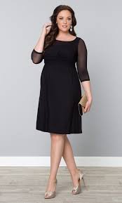 Buyuk Beden Elbise Modelleri Siyah Kollari Tullu Sade Ve Sik Buyuk Elbise Kollar In 2020 Plus Size Black Dresses Black Dress With Sleeves Plus Size Cocktail Dresses