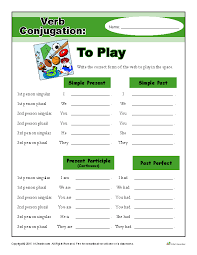 Irregular verbs in english in the present tense follow very simple rules. Verb Conjugation Worksheet To Play