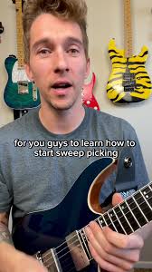 Here’s a 3 string A minor arpeggio to use for learning sweep picking. In  order, the intervals are ( 5, R, b3, 5, b3, R) repeat. Have fun and have a  great day friends!! 🤘😁🤘 if you’re interested in ...
