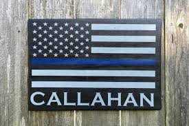 Black And White American Flag Meaning No Blue Line Thin Blue Line American Flag Police Officer Gift Retirement Gif Fathers Day Gift Personalized Wood Sign Home Police Officer Gifts Gifts For Office Police Sign