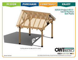 Ozco Project 12x12 Pavilion With 6x6 Posts 213 Pavilion Plans Carport Designs Pavilion