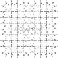Circle is easiest for baby. White Puzzles Pieces On Blue Seamless Pattern Stock Vector Crushpixel