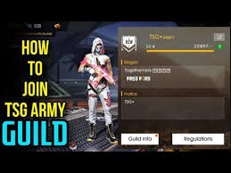 As a free fire player you need a best free fire guild name viz attracts attention from different players. How To Join Tsg Army Guild Full Review New Leader Freefire Youtube