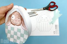 Bunny templates to print creative images. Woven Bunny Basket Cards Free Easter Printables Red Ted Art
