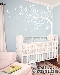 Tree Wall Decal Nursery Wall Decor White Tree Wall Mural Etsy In 2020 Nursery Wall Decals Tree Nursery Wall Decals Nursery Wall Decor