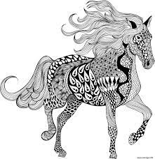 Imprimez un coloriage de cheval grâce à notre collection de coloriages de chevaux et poney à imprimer et à colorier. Mandala De Cheval A Imprimer Novocom Top