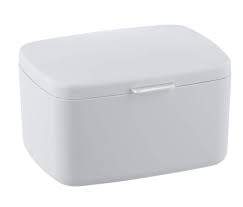 Mdesign plastic stackable bathroom storage box with handles lid holds soap body wash shampoo lotion conditioner hand towels hair accessories buy top selling products like snapware pyrex food storage container with lid in blue and rubbermaid glass food storage containers with easy find lids. Wenko Barcelona White Small Bathroom Storage Box With Lid