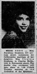 Charles Kofka marries Josephine Stephens