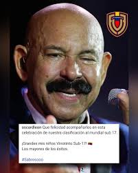 EL SONERO DEL MUNDO OSCAR DE LEÓN TAMBIÉN DEJO SU MENSAJE A LA VINOTINTO  SUB 17. El camerino Vinotinto celebró al ritmo de Oscar de León...