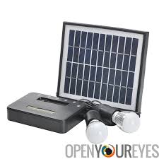 Solar Home Lighting System 5w Solar Panel With 5 Meter Cable 2x1w Bulbs 4400mah Power Bank Eco Friendly Noiseless Special Led Lights