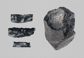 Group Of 3 Worked Obsidian Fragments And A Raw Obsidian Lump Cycladic Neolithic Or Later Neolithic Met Museum Obsidian