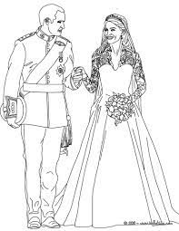 Kate, the duchess of cambridge royal fashions coloring book her royal highness models a gallery of regal fashions! Kate And William Coloring Pages Kate Middleton S Royal Wedding Dress Coloring Home