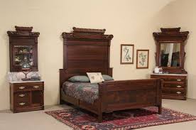 Victorian Eastlake 1885 Antique Queen Size Bedroom Set Marble Tops 3 Pc Eastlakevictorian 6000 Nothing Queen Sized Bedroom Sets Furniture Bedroom Sets