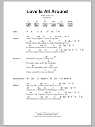Love Is All Around Sheet Music The Troggs Guitar Chords Lyrics Guitar Chords And Lyrics Songs Lyrics And Chords