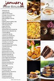 January Food Holidays Holiday Recipes National Food Day Calendar Food