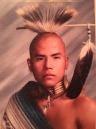 Native American senior portrait in regalia