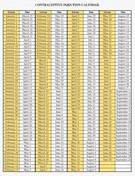 1 year depo provera dosing calendar calendar inspiration