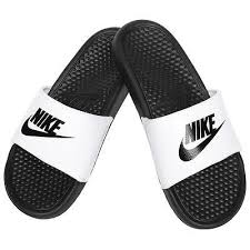 — choose a quantity of nike mens benassi swoosh slides. Nike Benassi Jdi Men S Slide White Black Slipper 343880 100 Free Shipping White Nike Slides Nike Slippers Womens Sandals