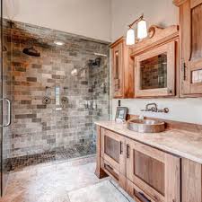 Wow bathroom something different modern bathroom design idea gessi goccia minosa calcutta marble. Rustic Mountain Cabin Bathroom Ideas Houzz