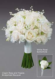 Wedding cakes with freesia flowers. Ideias Para Buques De Noiva White Wedding Bouquets Flower Bouquet Wedding Freesia Bridesmaid Bouquet