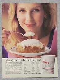 1990 Magazine Advertisement Page Daisy Light Sour Cream Baked Potato Print  Ad