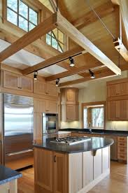 kitchen track lighting vaulted ceiling