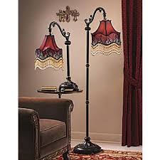 Fine in style with the tripod stand design, this floor lamp will pull together the interior aesthetic of the room and add contrast. Nib Nice 60 H Floor Reading Lamp W Fabric Shade Glass Globes Accent Lamps Lamp
