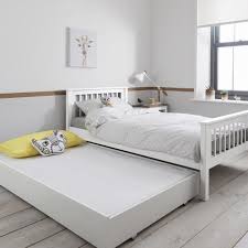 olaf pullout trundle in classic white single bed frame white bed frame single bed
