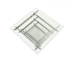 Featuring a curvy, rectangular silhouette and spacious open design, this table is perfectly at home in a mid century modern apartment, available in 2 colours and glass details offer an. Modrest Upton Modern Square Glass Coffee Table Coffee Tables Living Room