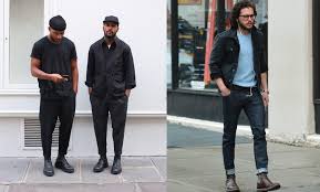 Best 13 slightly edgy outfits for women grey blazer with light blue cut off denim shorts. How To Wear Cropped Trousers Jeans Modern Men S Guide